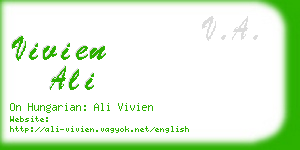 vivien ali business card